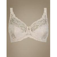 M&S Collection Floral Jacquard Lace Underwired Full Cup Bra A-H