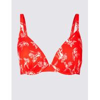 ms collection printed plunge bikini top b e