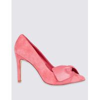 ms collection suede stiletto court shoes with insolia