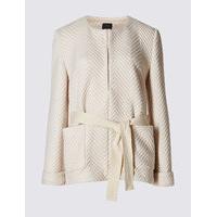 M&S Collection Chevron Judo Jacket with Belt