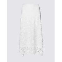 ms collection floral lace a line midi skirt