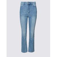 M&S Collection Flared Mid Rise Cropped Jeans