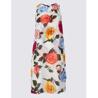 M&S Collection Floral Print Double Layer Tunic Dress