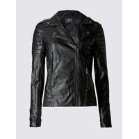 M&S Collection Stitch Detail Biker Jacket