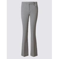 M&S Collection Popper Detail Slim Bootcut Trousers