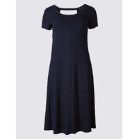 M&S Collection Window Back Short Sleeve Skater Dress