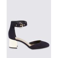 ms collection block heel court shoes with insolia