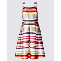 ms collection striped prom skater dress