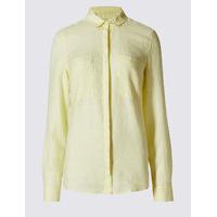 M&S Collection Pure Linen Long Sleeve Shirt