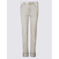 M&S Collection Turn Up Mid Rise Slim Leg Jeans