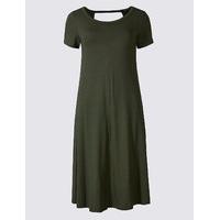 M&S Collection Window Back Short Sleeve Skater Dress