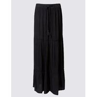 M&S Collection Drawstring A-Line Maxi skirt