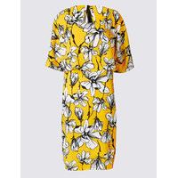 M&S Collection Floral Print Double Layered Shift Dress
