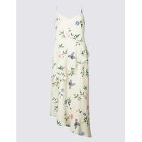 M&S Collection Floral Print Asymmetrical Slip Midi Dress