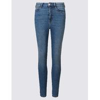 M&S Collection Split Hem High Rise Skinny Leg Jeans