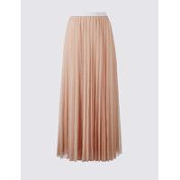 M&S Collection Tiered Mesh Straight Maxi Skirt