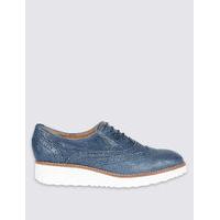 M&S Collection Leather Brogue Shoes with Insolia Flex