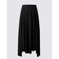 ms collection dipped hem a line midi skirt