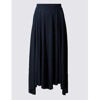 ms collection dipped hem a line midi skirt