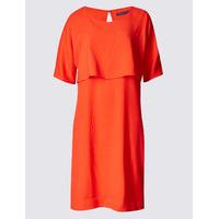 M&S Collection Double Layer Tie Back Shift Dress