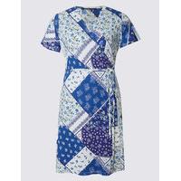 M&S Collection PLUS Floral Print Tie Front Wrap Dress