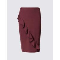 M&S Collection Ruffle Pencil Midi Skirt