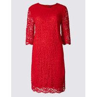 M&S Collection Cotton Rich Lace Layered Tunic Dress