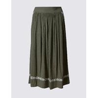 ms collection pleated a line midi skirt