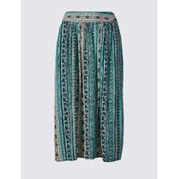 ms collection printed straight midi skirt