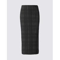 M&S Collection Checked Side Split A-Line Midi Skirt