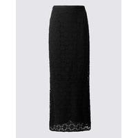 ms collection fishtail floral lace pencil maxi skirt