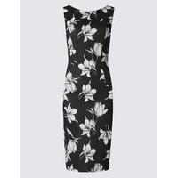 M&S Collection PETITE Printed Square Back Bodycon Dress