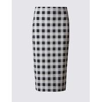 M&S Collection Checked Pencil Midi Skirt