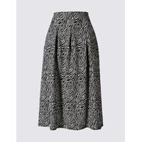 ms collection animal print a line midi skirt