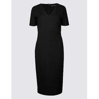 M&S Collection Cross Front Shift Midi Dress