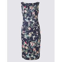 M&S Collection Cotton Rich Square Back Bodycon Midi Dress