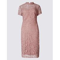 M&S Collection Floral Lace Slipt Back Shift Dress