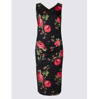 M&S Collection Cotton Rich Floral Print Bodycon Dress