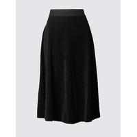 ms collection cotton rich cord flippy a line midi skirt