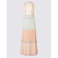 M&S Collection Colour Block Lace Layered Maxi Dress