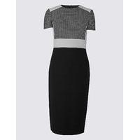 M&S Collection Spotted Round Neck Bodycon Dress