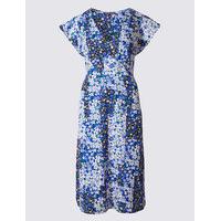 M&S Collection Floral Print Fuller Bust Swing Dress