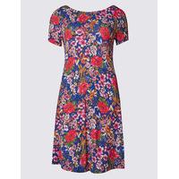 M&S Collection Floral Print Scoop Back Swing Dress