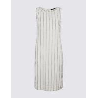 M&S Collection Linen Rich Striped Tunic Dress