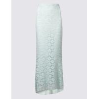 M&S Collection Fishtail Floral Lace Pencil Maxi Skirt