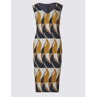 M&S Collection Printed Scuba Bodycon Dress