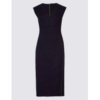 M&S Collection V-Neck Split Back Bodycon Dress