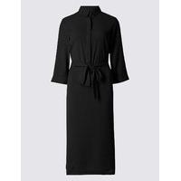 ms collection 34 sleeve shirt dress with belt