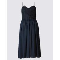 M&S Collection Floral Lace Skater Midi Dress