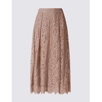 ms collection cotton blend lace a line skirt